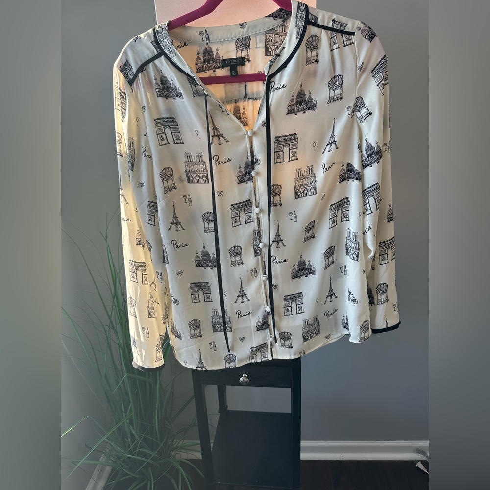 Talbots Pairs Theme Blouse